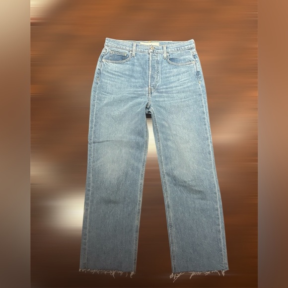 Frank & Eileen Monaghan Mom Jeans in 1990 Wash sz 30 29 raw hem - Picture 4 of 9